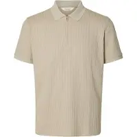 Selected T-Shirt 'SLHFave' beige
