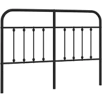 vidaXL Tête de lit en métal noir 135 cm