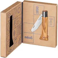 Opinel Néo6 Opiflex 002504 Stainless Steel, Olive Wood, couteau de poche slipjoint