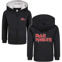 Iron Maiden Vestes à capuches pour enfants de - Metal-Kids - Logo - 92 - 128 - pour Enfants - noir - Taille 8 Ans