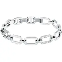 Karl Lagerfeld - Bracelet Chaîne Pavé Signature, Femme, Argent, Taille: One Size