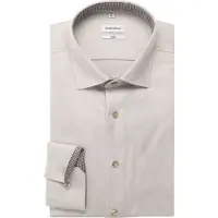 Seidensticker Slim Fit Chemise beige, Structuré