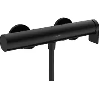 Hansgrohe Mitigeur de douche à levier unique Vivenis, finition noire mate, à fixer au mur