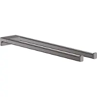 Hansgrohe - Porte-serviettes deux poign es de 3 pouces en chrome noir bross