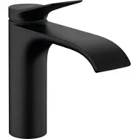 Hansgrohe Robinet à levier unique pour lavabo Vivenis 110, avec système de bonde à coulisseur, finition noir mat