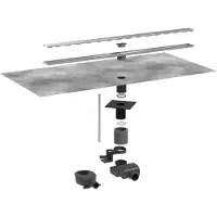 Hansgrohe HG Caniveau de douche RainDrain Allround kit complet 700mm (700 mm)