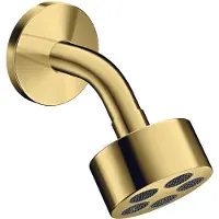 Hansgrohe Douche de tête 75 1jet EcoSmart AXOR ONE avec bras de douche polished gold optic (1 Type de jet, 8.70 l/min)