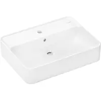 Hansgrohe Xuniva Q lavabo à poser, SmartClean, avec trop-plein, 1 trou pour robinet, 600x450mm, bla (450 mm, 600 mm)