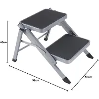 Bo Camp Accessoire Opstapje Inklapbaar Antislip 59X50X40 Cm - Gris