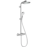 Hansgrohe Duschsystem-Set Crometta S 240 mit Thermostat, Regendusche & Handbrause, 1 Stk.