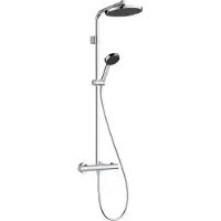 Hansgrohe Activera S Showerpipe 240 - 1jet - EcoSmart+ - avec Ecostat Fine Varia - chrome 28083000