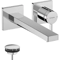 Hansgrohe Tecturis E WTM 2 trous encastré F-Set 225 mm bec chromé, 1 pièce.