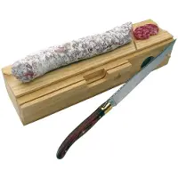 Laguiole Sausage Block With Knife Naucelle
