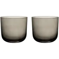 Like. by Villeroy & Boch Like Smoke Verre à eau, set de 2 pcs. 9x8cm, Verres, Gris