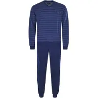 Hajo Pyjama long bleu / bleu foncé