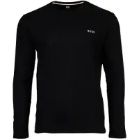 BOSS pour homme. 50535870 T-shirt gaufré noir (L), Homewear, Coton, Manche longue