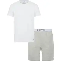 G-Star Pyjama court 'Slate' gris chiné / noir / blanc