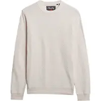 Superdry pour homme. M6110681A Pull-over Texture beige (XXL), Casuel, Coton