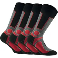Rohner Chaussettes de sport gris / rouge / noir