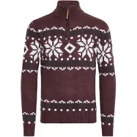 !Solid Pull-over 'Norwin' bleu marine / lie de vin / blanc