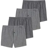 Schiesser Boxers gris / blanc