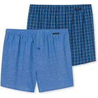 Schiesser Boxers bleu roi / bleu clair / noir / blanc