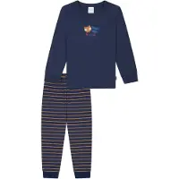 Schiesser Pyjama 'Boys World' bleu marine / curry