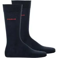 HUGO Chaussettes bleu foncé / rouge