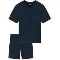 Schiesser Pyjama long bleu nuit