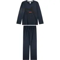 Sanetta Pyjama marine / orange / noir