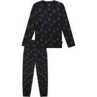 Schiesser Pyjama 'Teens Nightwear' noir / blanc