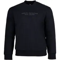 Armani Exchange pour homme. XM001284AF20934UB101 Sweat à col ras du cou marine (S), Noir, Casuel, Coton, Manche longue