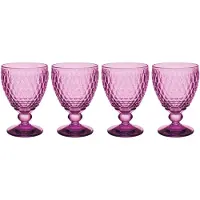 Villeroy & Boch Vorteilset 4 Stück Boston Berry Rotweinglas Kristallglas lila 1173310020