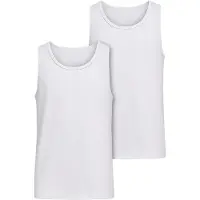 Urban Classics Débardeur de - Débrdeur Jersey - Lot de 2 - S - M - pour Homme - blanc - Taille M