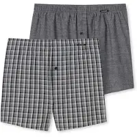 Schiesser Boxers anthracite / gris chiné / blanc