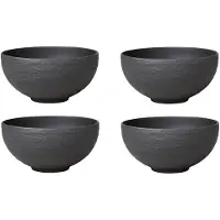 Villeroy & Boch Bol à Soupe Villeroy & Boch Manufacture Rock Black (4-Pièces)