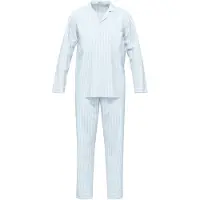 Seidensticker Pyjama long bleu clair / blanc
