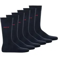 HUGO Chaussettes bleu marine / rouge sang