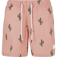 Urban Classics Shorts de bain vert clair / pêche