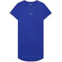Schiesser Chemise de nuit 'Casual Essentials' bleu roi / blanc