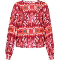 IZIA Chemisier bleu / orange / rouge