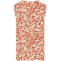 Schiesser Chemise de nuit ' Selected Premium ' orange / rouge rouille / blanc