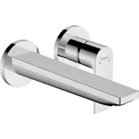 Hansgrohe Rebris E Mitigeur monocommandé pour lavabo encastré pour montage mural avec bec 20 cm, saillie 200 mm, 72568000