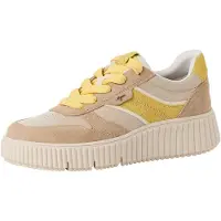 Tamaris Baskets basses beige / beige foncé / moutarde