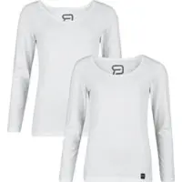 RED by EMP T-shirt manches longues de - Haut Manches Longues (Lot de 2) - S - XXL - pour Femme - blanc - Taille XL