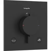 Hansgrohe Ecostat Comfort E Thermostat encastré pour 2 utilisateurs avec dispositif de protection intégré selon EN1717, noir mat
