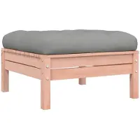 vidaXL Tabouret de jardin avec coussin Bois massif Douglas