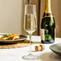 Yoursurprise Flûtes à champagne personnalisées - Verre en cristal - 6 pièces