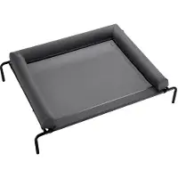 Vevor Lit surélevé pour grands chiens , lit portable surélevé pour chiens avec coussin lavable et maille Teslin respirante, lit rafraîchissant pour animaux d'intérieur et d'extérieur XL Gris