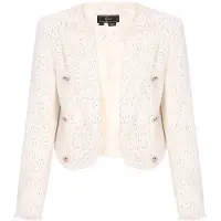 Faina Blazer turquoise / blanc cassé